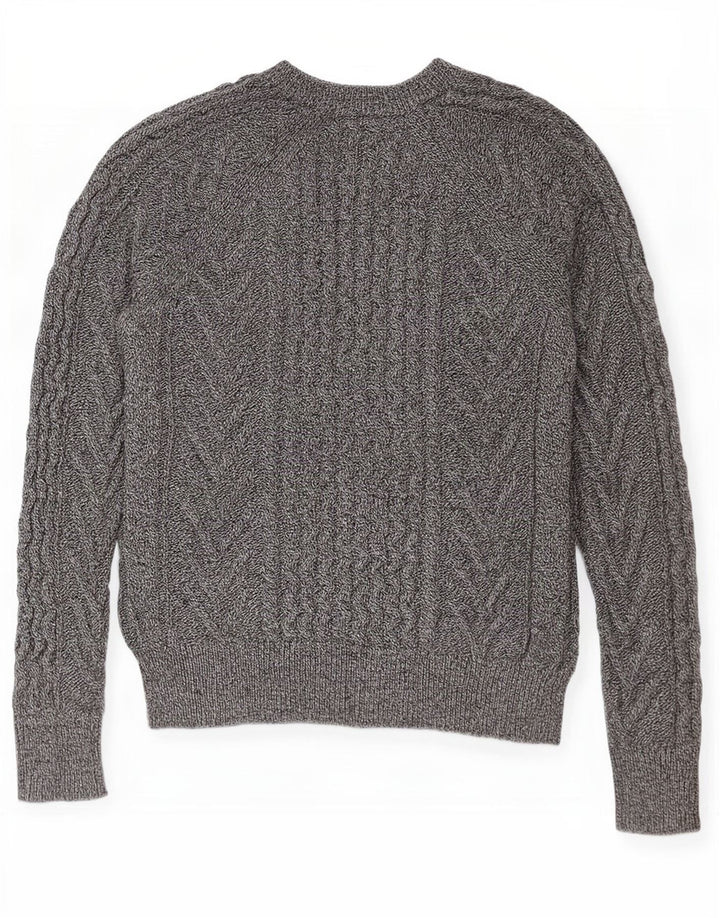 Gap Damen-Pullover mit Rundhalsausschnitt, Gr. 6, XS, Grau