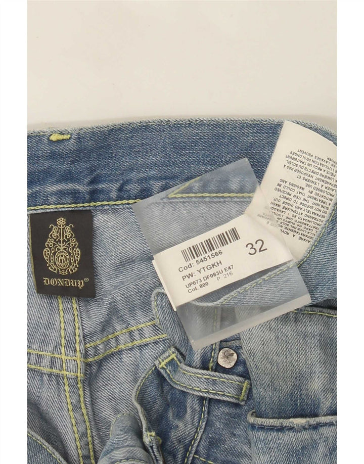 Dondup Herren Straight Jeans W32 L30 Blaue Baumwolle