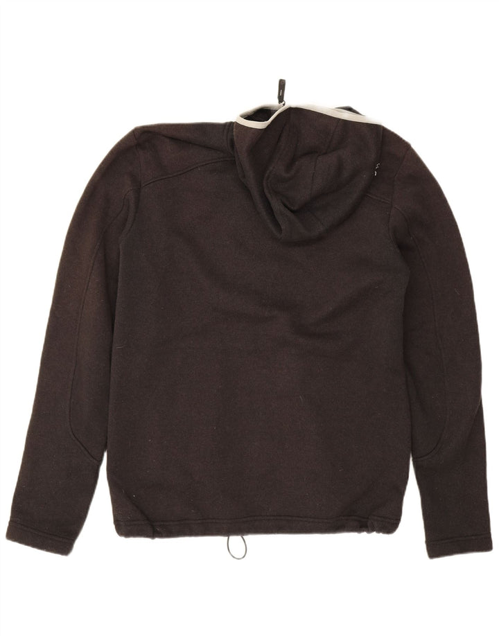 Jack Wolfskin Herren-Kapuzenpullover mit Reißverschluss, UK 36/38, mittelgraues Polyester