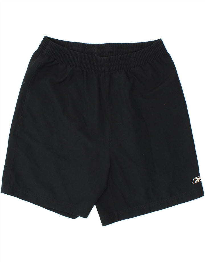 REEBOK Mens Sport Shorts Small  Black Polyester Vintage Reebok and Second-Hand Reebok from Messina Hembry 