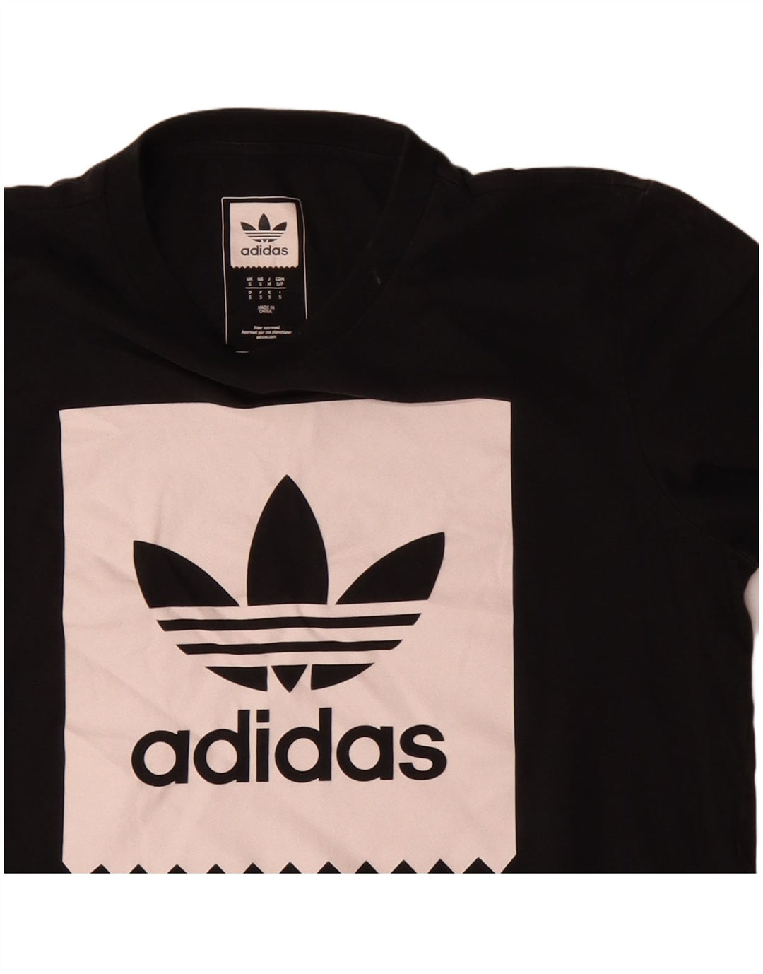 Adidas Herren Grafik T-Shirt Top Small Schwarz Baumwolle