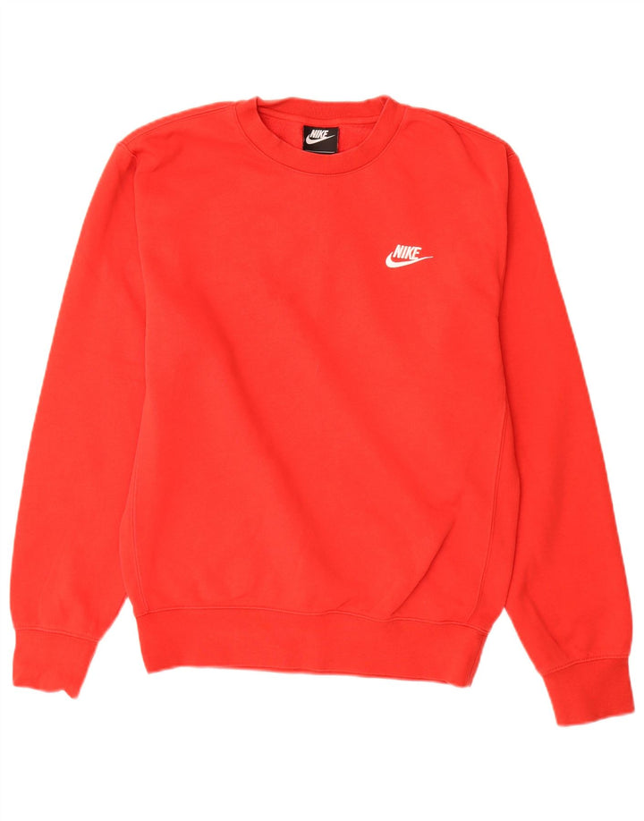 NIKE Herren Sweatshirt Pullover XS Rote Baumwolle