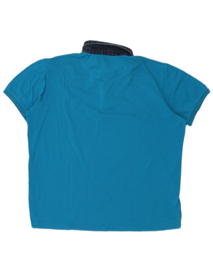 HARMONT & BLAINE Herren Poloshirt 2XL Blaue Baumwolle
