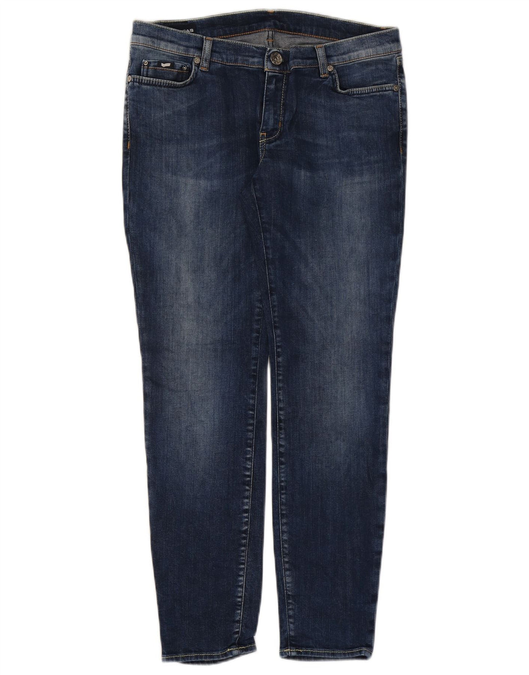 Gas Damen Slim Jeans W31 L28 Blaue Baumwolle