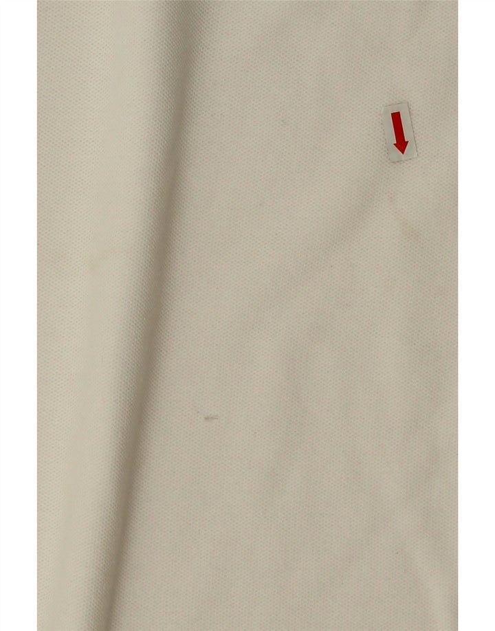 Slam Herren-Poloshirt, groß, aus weißer Baumwolle
