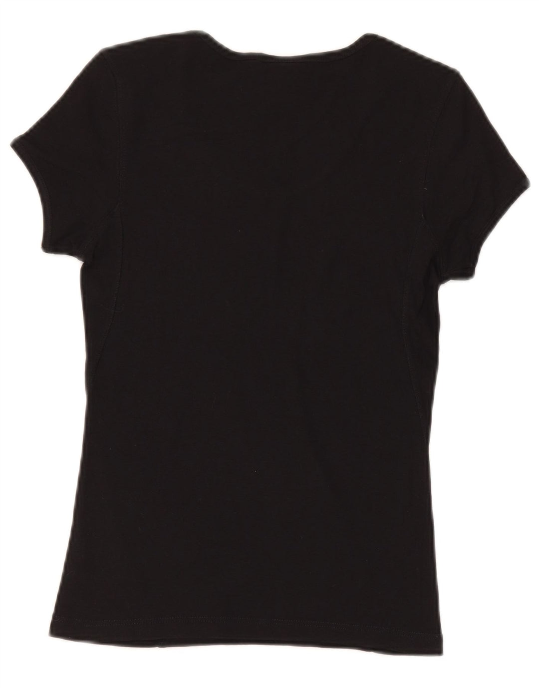 Champion Womens Heritage Classics T-Shirt Top UK 12 Mittelschwarze Baumwolle