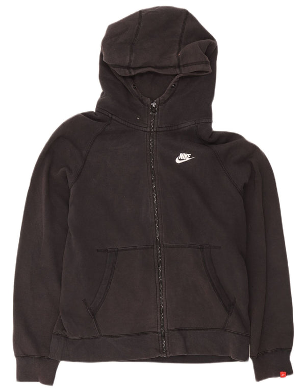 Nike Herren-Kapuzenpullover mit Reißverschluss, groß, aus schwarzer Baumwolle