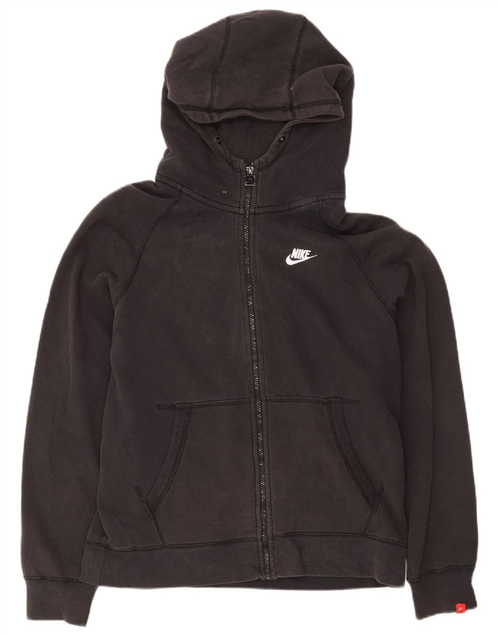 Nike Herren-Kapuzenpullover mit Reißverschluss, groß, aus schwarzer Baumwolle