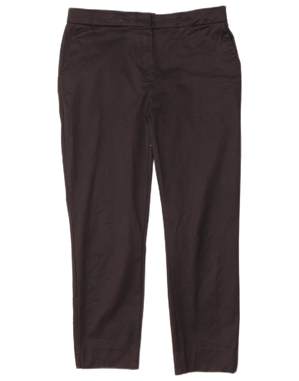 Marks & Spencer Damen Slim-Anzughose UK 12 Medium W32 L25 Schwarz Baumwolle