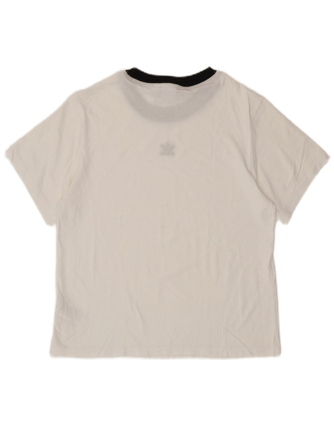 ADIDAS Damen Übergroßes T-Shirt Top UK 8 Small Weiße Baumwolle