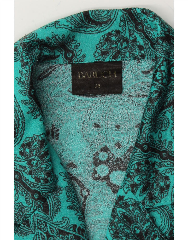 BARUCH Womens Bomber Jacket EU 38 Medium Green Paisley