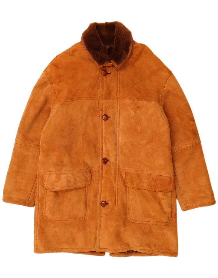 Cleiren Herren Shearling Mantel IT 50 Large Beige Shearling