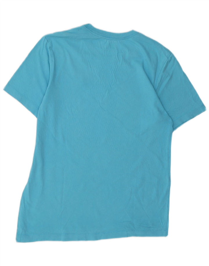 NIKE Damen T-Shirt Top UK 10 Small Blau Baumwolle