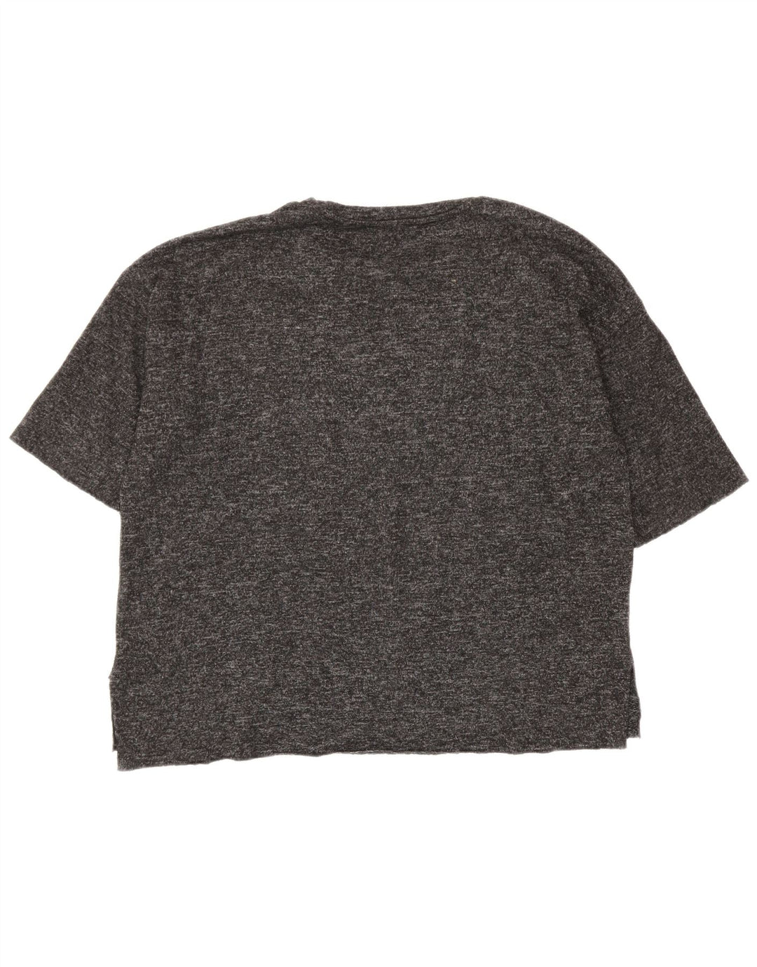 Übergroßes T-Shirt-Oberteil für Damen von Zara, UK 14, Mittelgrau geflecktes Polyester