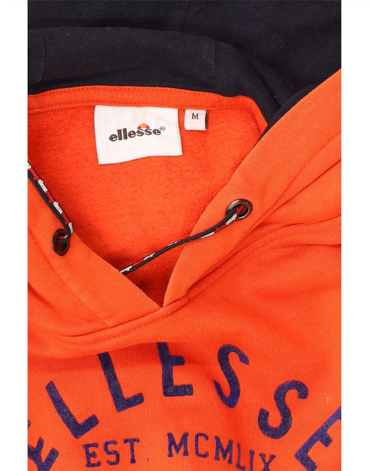 ELLESSE Herren-Kapuzenpullover mit Grafik, mittelorange