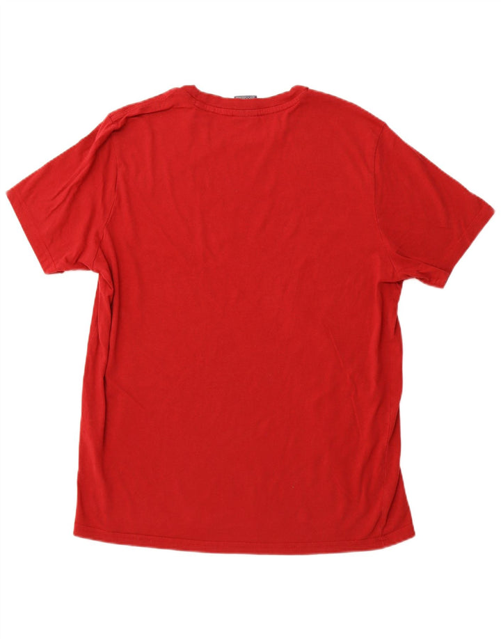 CHAMPION Herren-T-Shirt mit Grafik, Größe L, aus roter Baumwolle