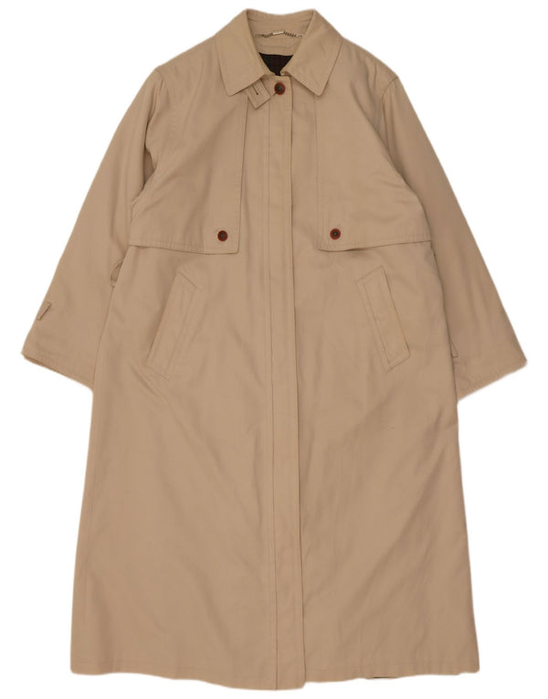 Vintage Damen Mantel UK 18 XL Beige Acryl