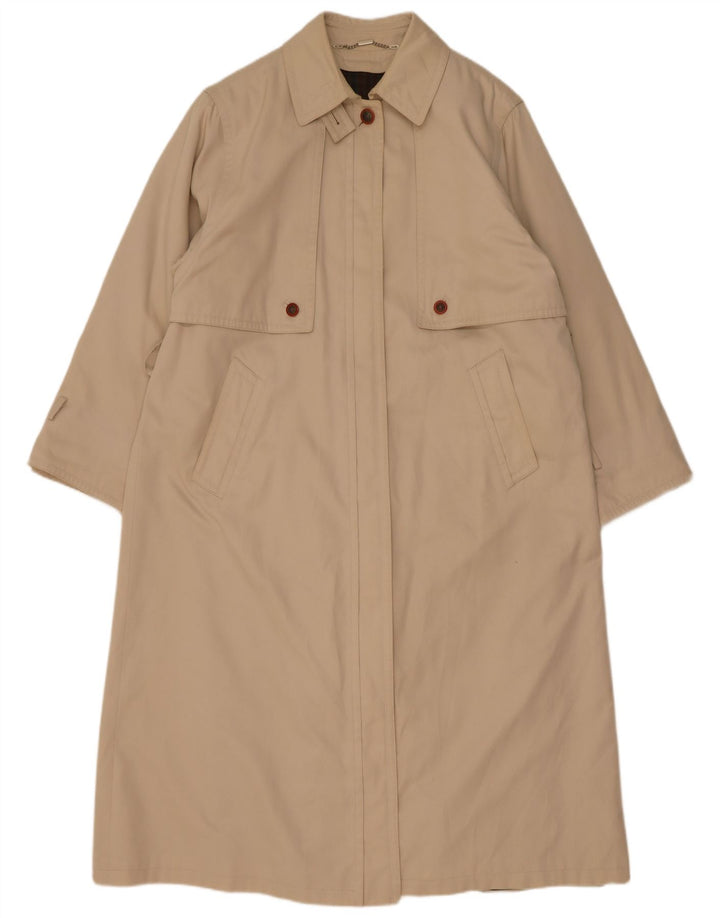 Vintage Damen Mantel UK 18 XL Beige Acryl