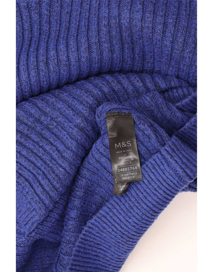 Marks & Spencer Damen Kapuzenpullover UK 14 Mittelblaues Polyester