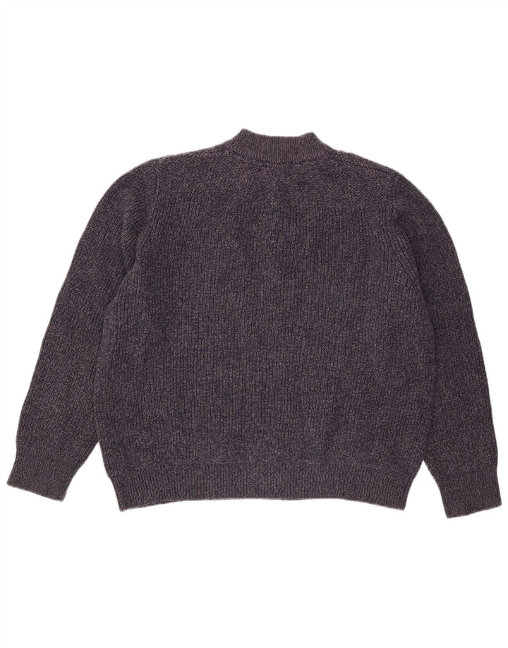 Eddie Bauer Herren-Pullover mit Knopfkragen, groß, marineblau gesprenkelte Baumwolle