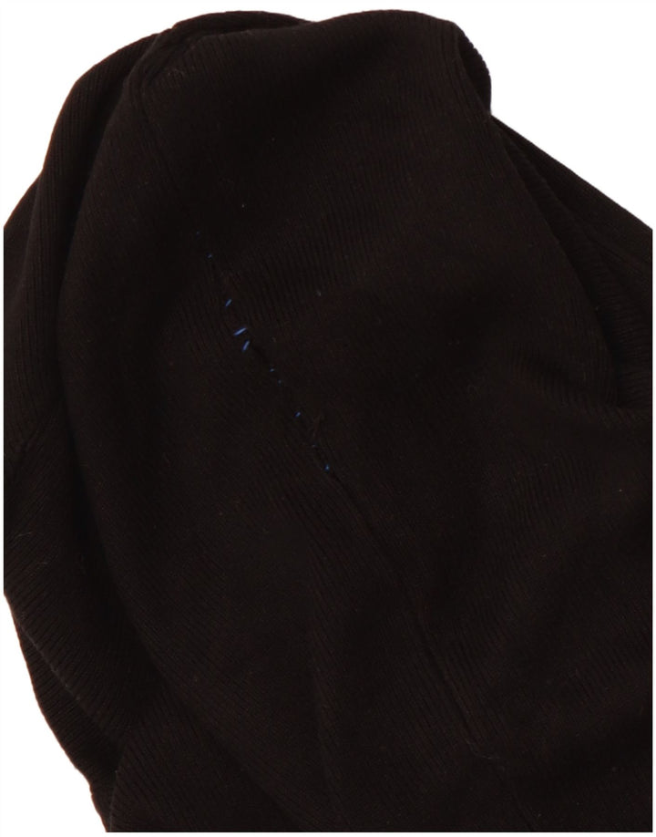 ZARA Damen Crop Rollkragenpullover Pullover UK 12 Mittelschwarze Viskose