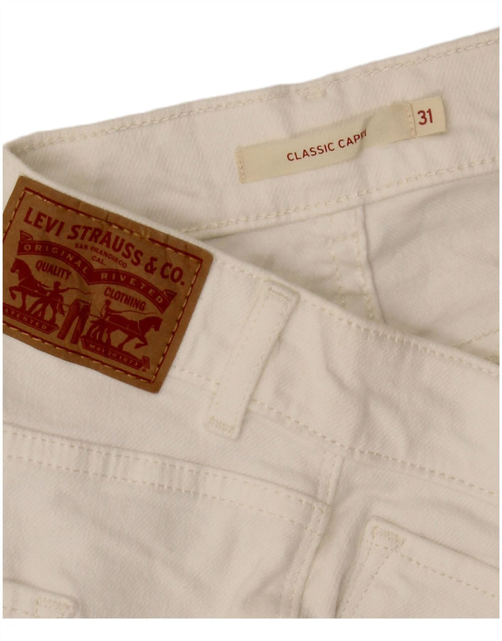 LEVI'S Womens Classic Capri Jeans W31 L21 White