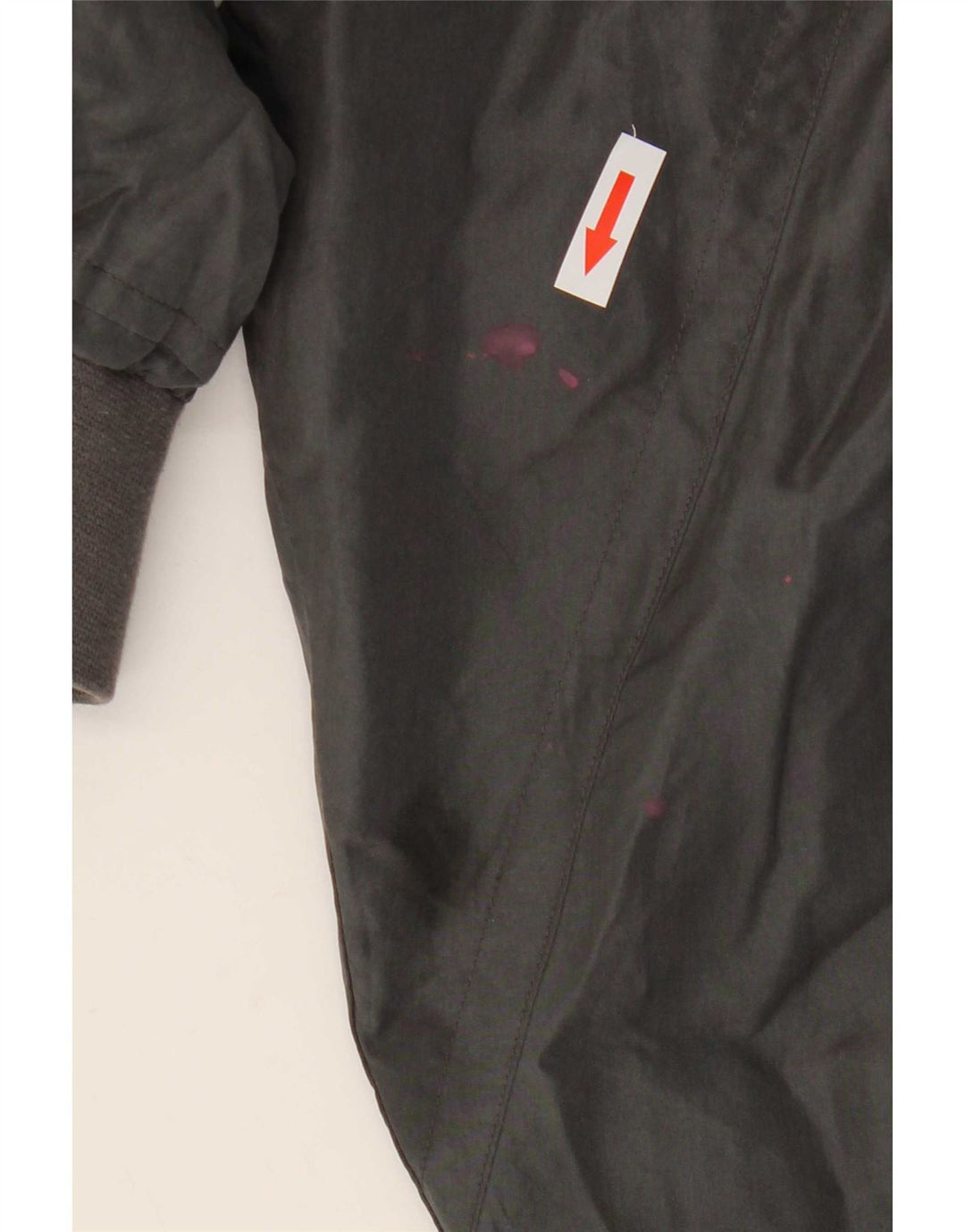 Vintage Herren Bomberjacke UK 38 Mittelgraue Seide