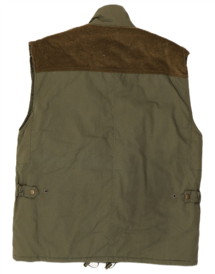 Panoply Herren Corduroy Utility Gilet UK 40 Large Grün Polyester