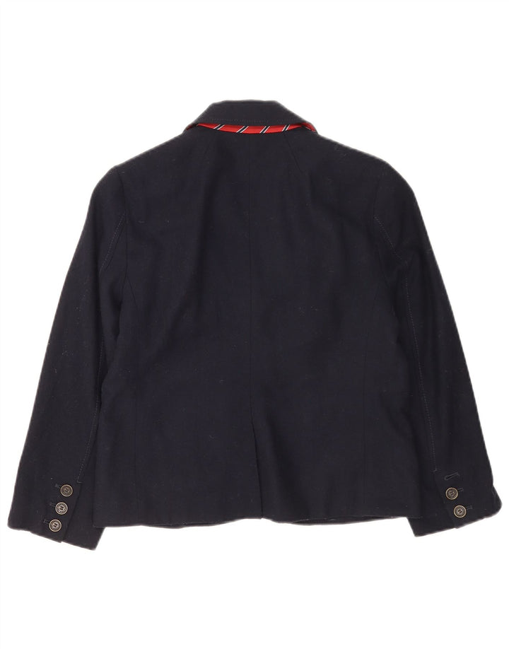 Abercrombie & Fitch Damen-Blazer mit 2 Knöpfen, Gr. 12, mittleres Marineblau