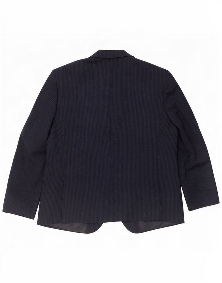 Marks & Spencer Herren Kurzblazer Jacke UK 46 3XL Marineblau Nadelstreifen