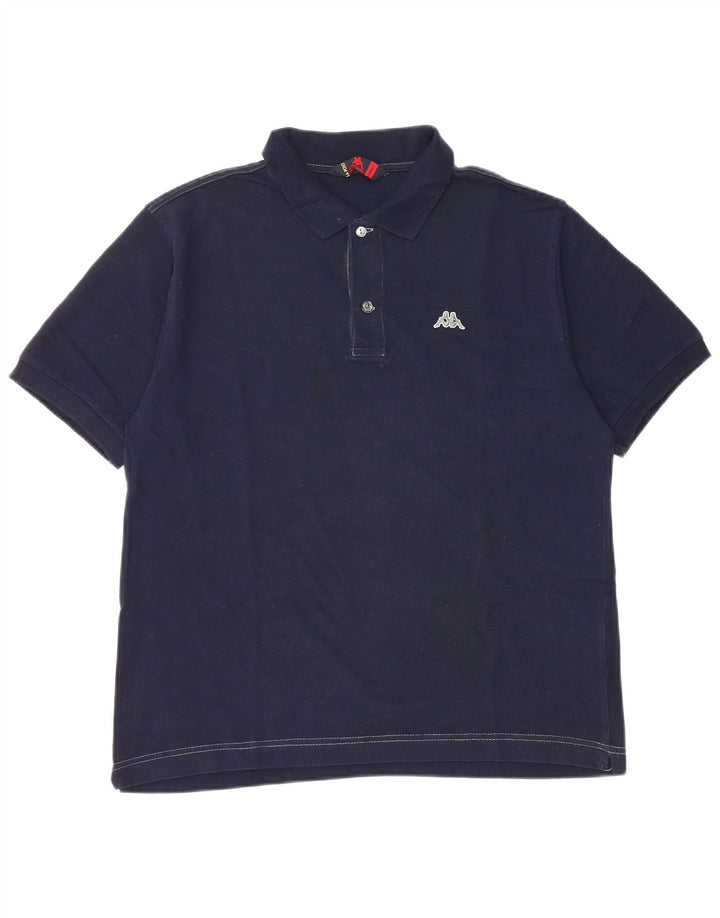 Kappa Herren-Poloshirt, klein, marineblau, Baumwolle