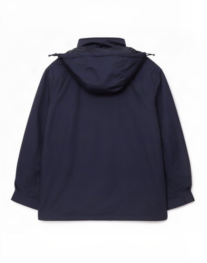 Fila Wattierte Herrenjacke mit Kapuze IT 48 Mittelmarineblaue Baumwolle