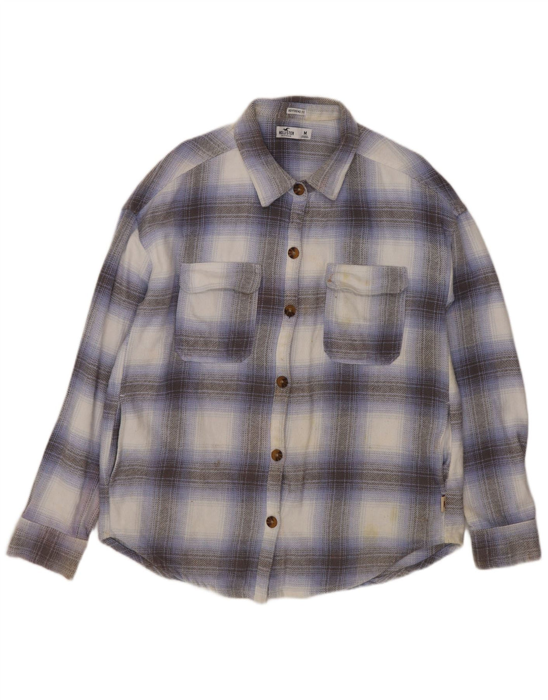 Hollister Boyfriend-Fit-Flanellhemd für Damen, mittelgroß, mehrfarbig, kariert