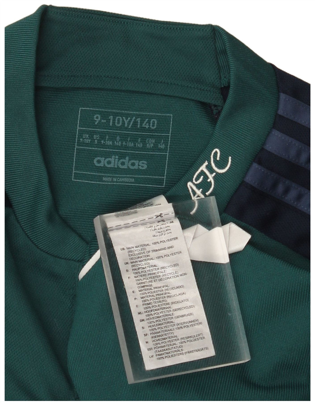 ADIDAS Fly Emirates Graphic T-Shirt für Jungen, 9–10 Jahre, grün, Farbblock