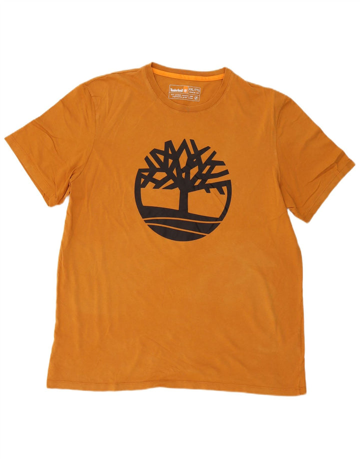 Timberland Herren Regular Fit Regular Fit Grafik-T-Shirt-Oberteil 2XL Orange Logo