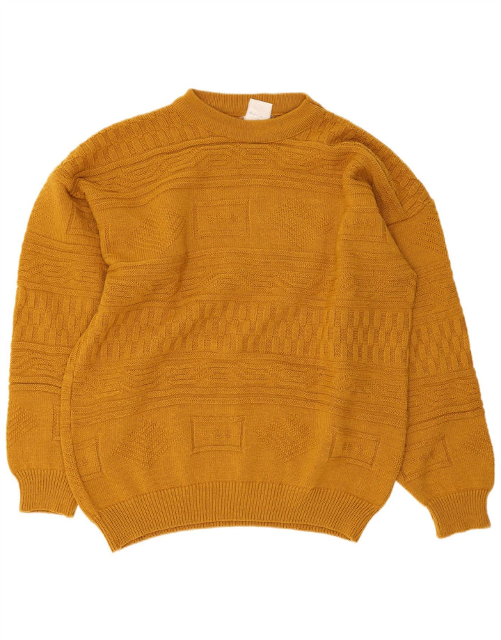 Vintage Herren Rollkragenpullover Pullover IT 48/50 Mittelgelb