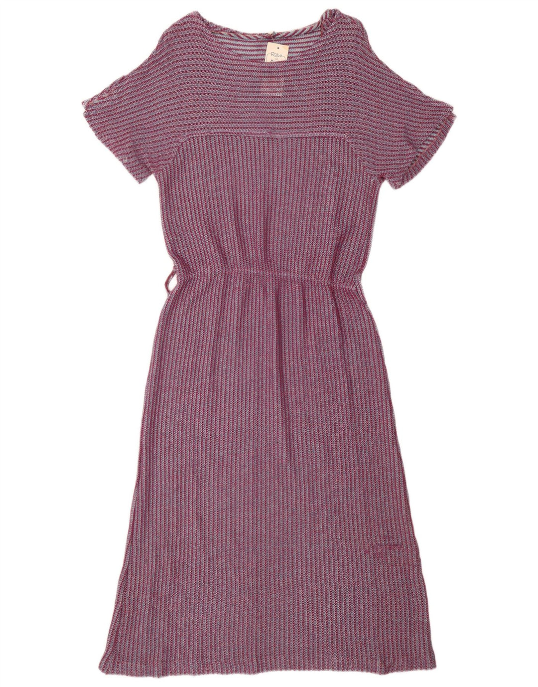 Vintage Damen A-Linie Kleid IT 46 Large Lila gestreift