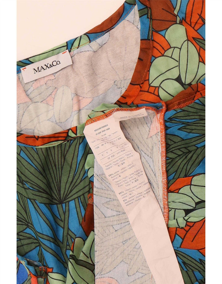 Max & Co. Ärmelloses Damen-Blusenoberteil, Gr. 10, klein, mehrfarbig, mit Blumenmuster