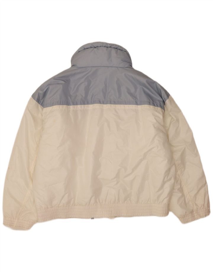 Luhta Herren Loose Fit Wattierte Jacke UK 42 Large Weiß Colourblock Polyester
