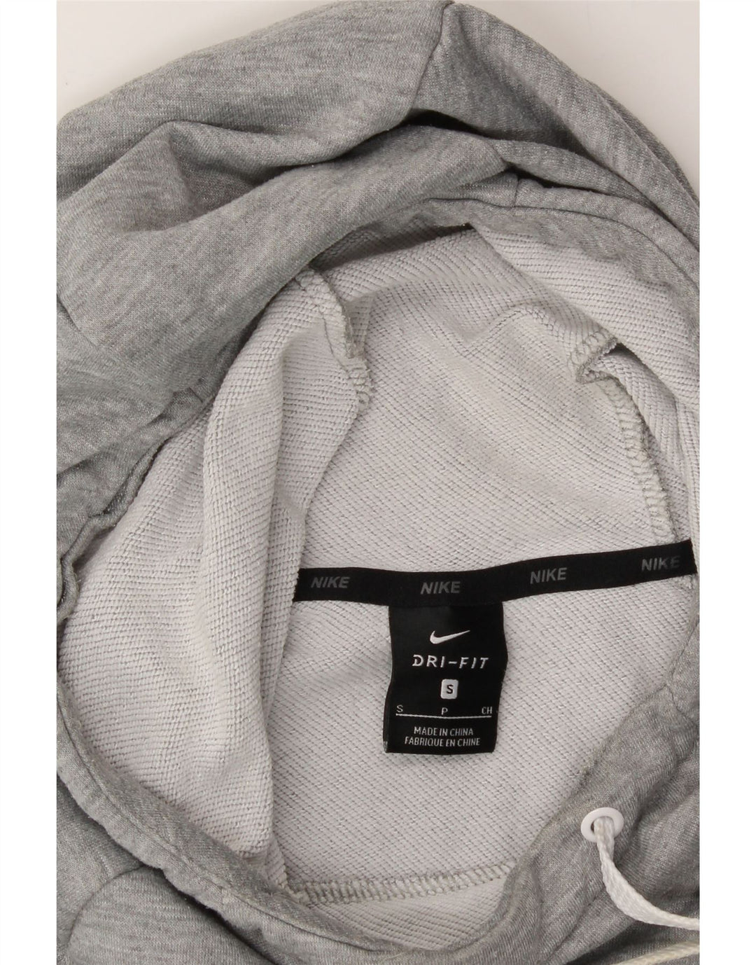 NIKE Mens Dri Fit Graphic Hoodie Jumper Small Grey Polyester Vintage Nike and Second-Hand Nike from Messina Hembry 