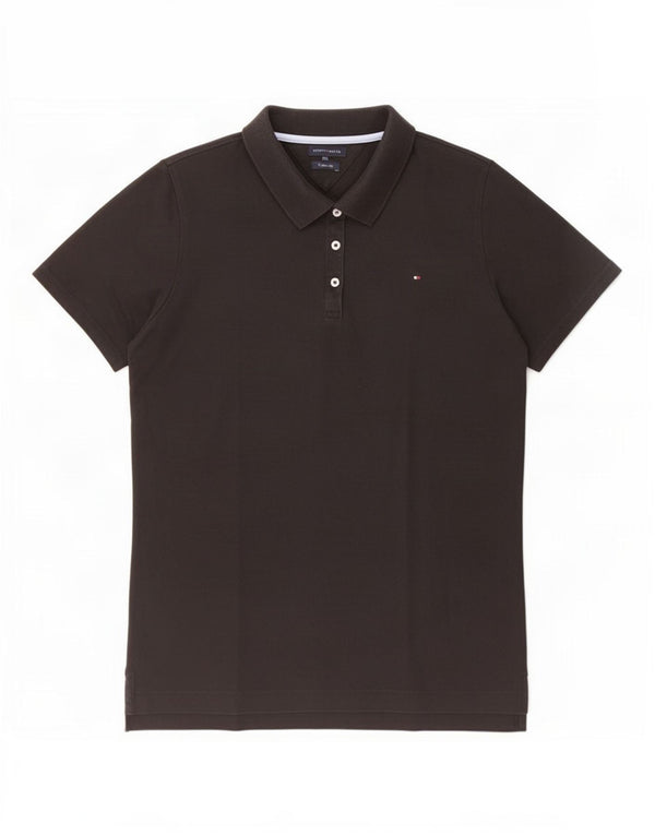 Tommy Hilfiger Damen-Poloshirt mit klassischer Passform, UK 20, 2XL, Schwarz