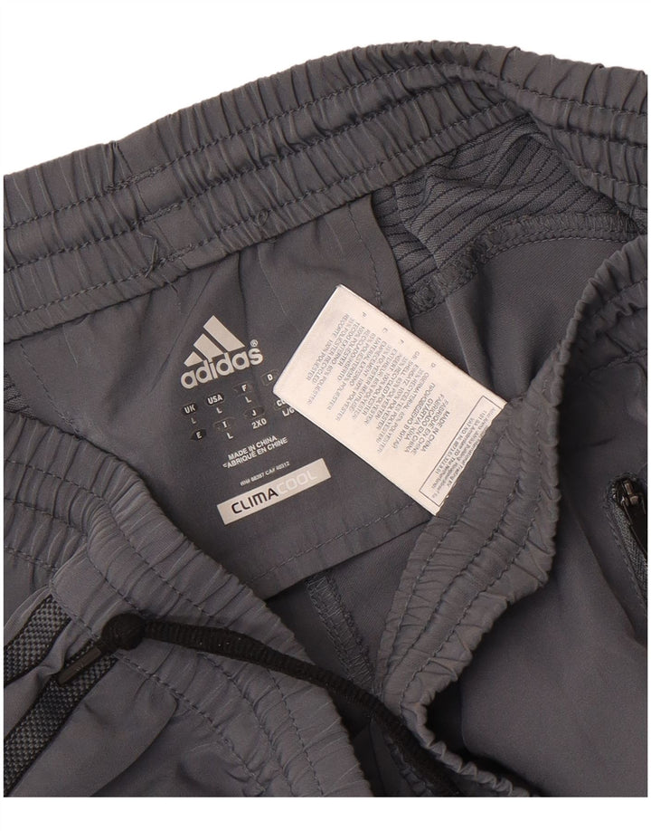 Adidas Herren Climacool Sportshorts, großes graues Colourblock-Polyester