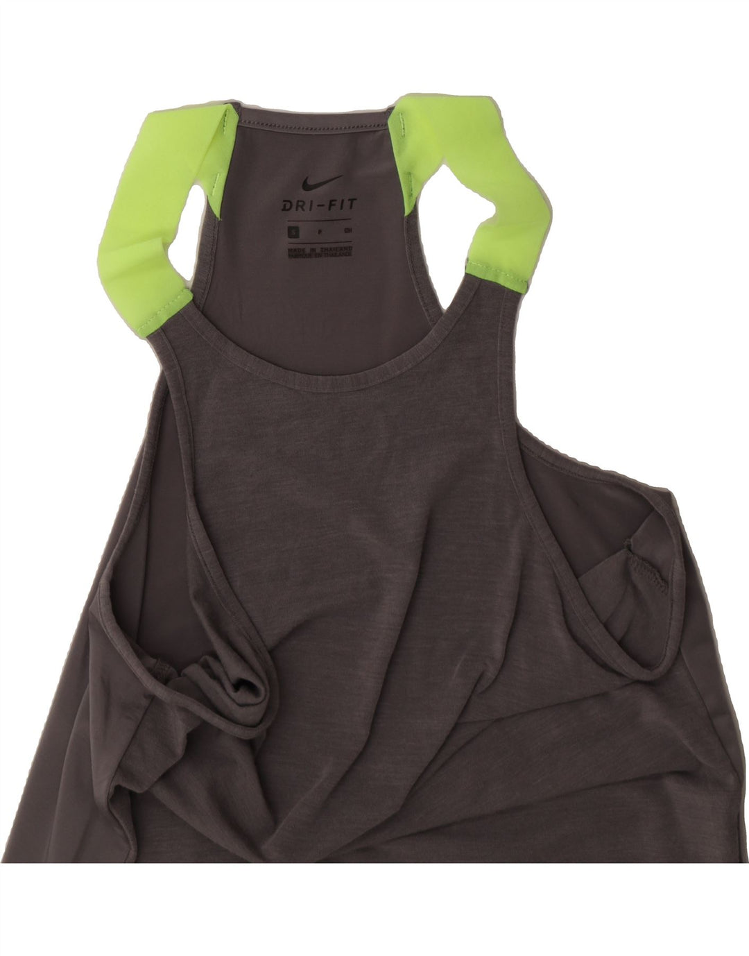 NIKE Womens Dri Fit Vest Top UK 10 Small Grey Polyester Vintage Nike and Second-Hand Nike from Messina Hembry 