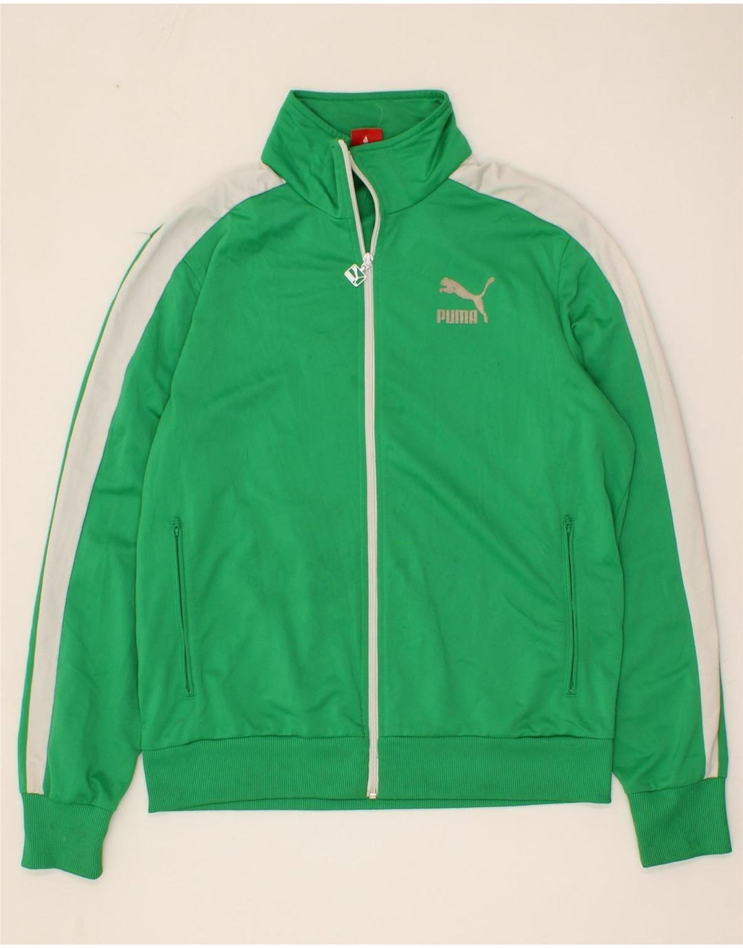 PUMA Herren-Trainingsanzug-Top-Jacke, großes grünes Polyester