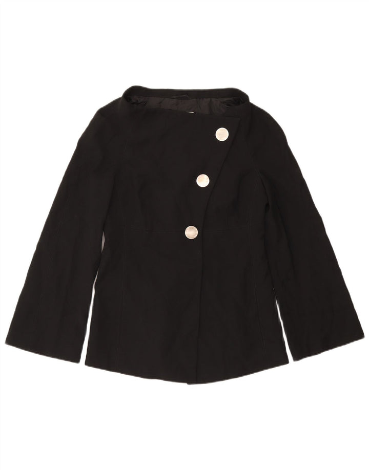 Emporio Armani Damen 3-Knopf-Blazerjacke UK 4 XS Schwarz