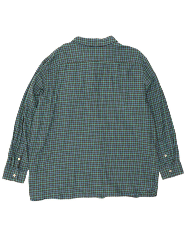 Levi's Mens Relaxed Flannel Shirt XL Green Gingham Cotton