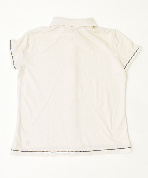 MARINA YACHTING Damen Kurzarmhemd UK 10 Small Weiße Baumwolle