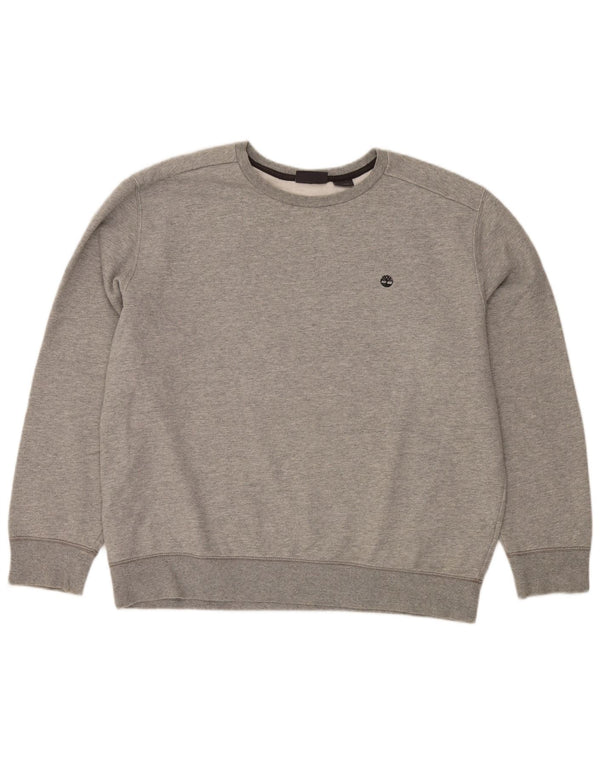 Timberland Herren Sweatshirt Pullover 2XL Grau gefleckte Baumwolle