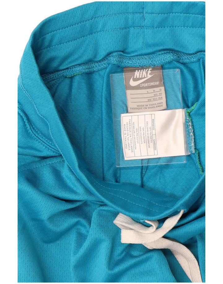 Nike Sportshorts für Jungen, 13–14 Jahre, groß, blaues Polyester