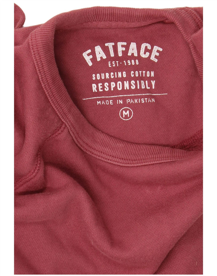 FAT FACE Mens Graphic Sweatshirt Jumper Medium Maroon Cotton
